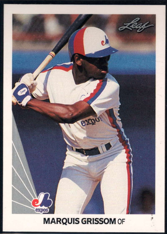 1990 Leaf #107 Marquis Grissom VG RC Rookie Montreal Expos 