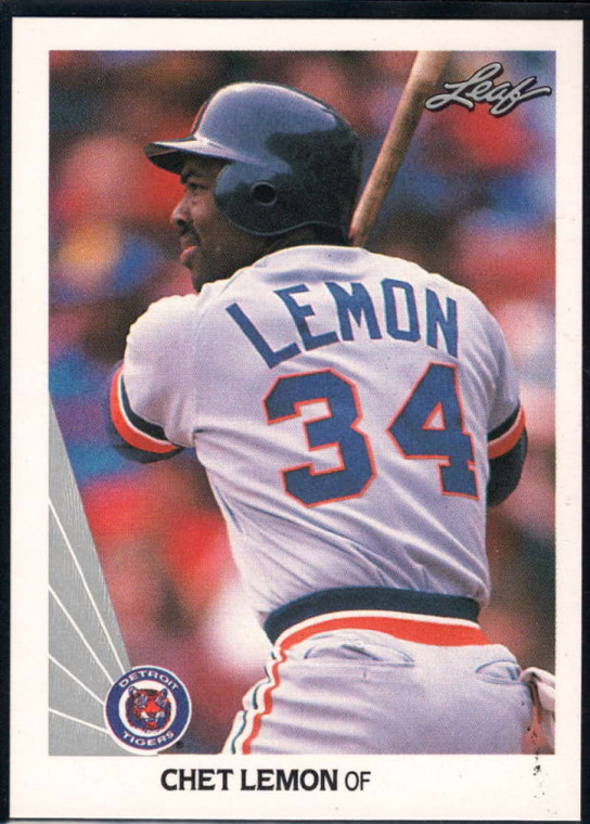 1990 Leaf #133 Chet Lemon VG Detroit Tigers 