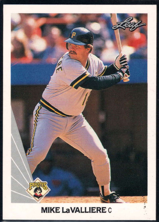 SOLD 26342 1990 Leaf #32 Mike LaValliere VG Pittsburgh Pirates 