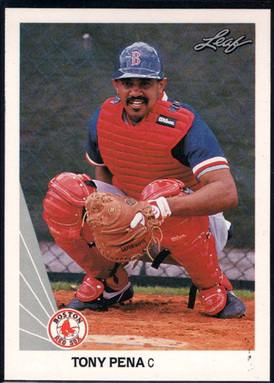 1990 Leaf #104 Tony Pena VG Boston Red Sox 