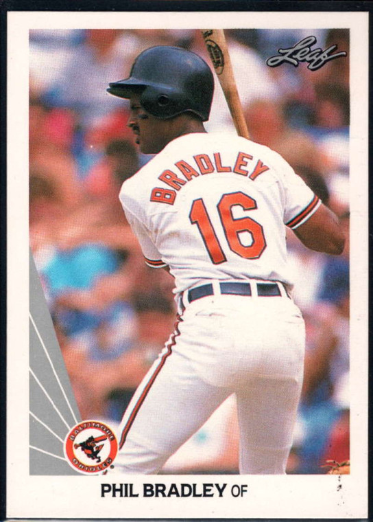 1990 Leaf #138 Phil Bradley VG Baltimore Orioles 