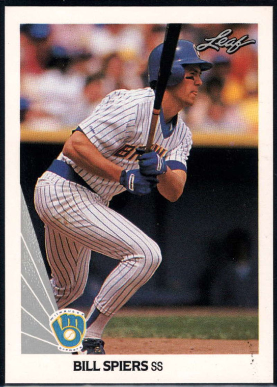 1990 Leaf #203 Bill Spiers VG Milwaukee Brewers 