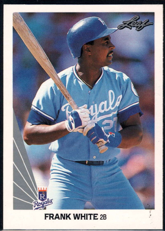 1990 Leaf #204 Frank White VG Kansas City Royals 