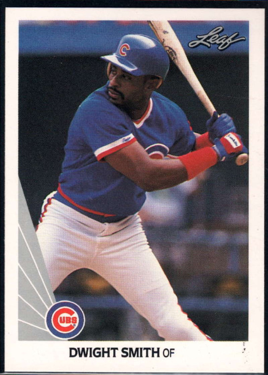 1990 Leaf #255 Dwight Smith VG Chicago Cubs 
