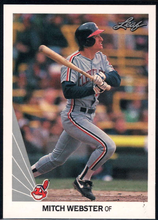 1990 Leaf #312 Mitch Webster VG Cleveland Indians 