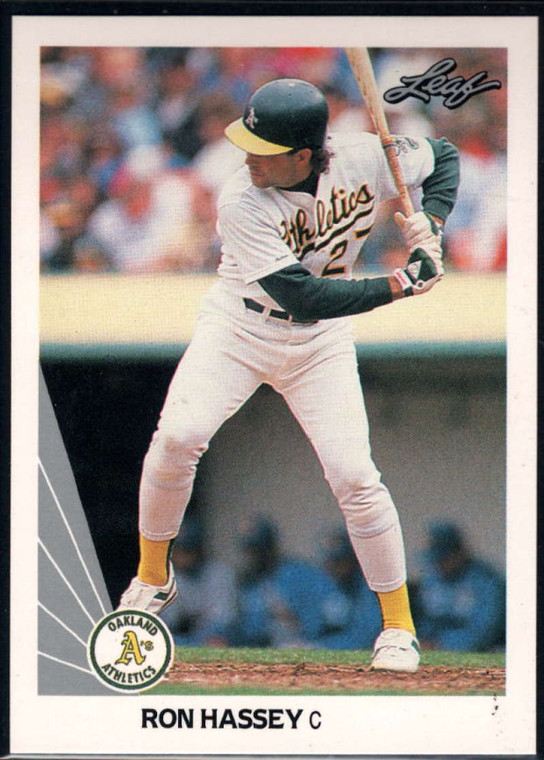 1990 Leaf #326 Ron Hassey VG Oakland Athletics 