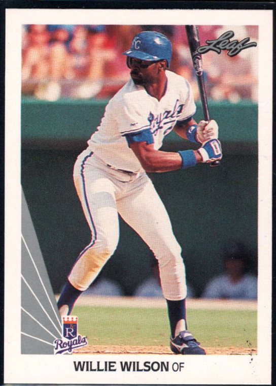 1990 Leaf #336 Willie Wilson VG Kansas City Royals 