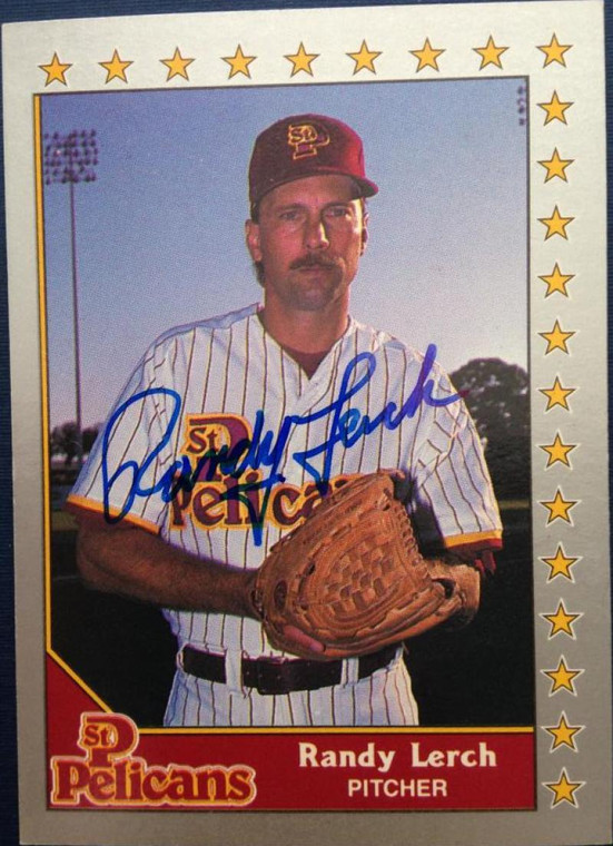 Randy Lerch Autographed 1989-90 Pacific Senior League Baseball #23