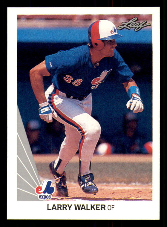 1990 Leaf #325 Larry Walker VG RC Rookie Montreal Expos 