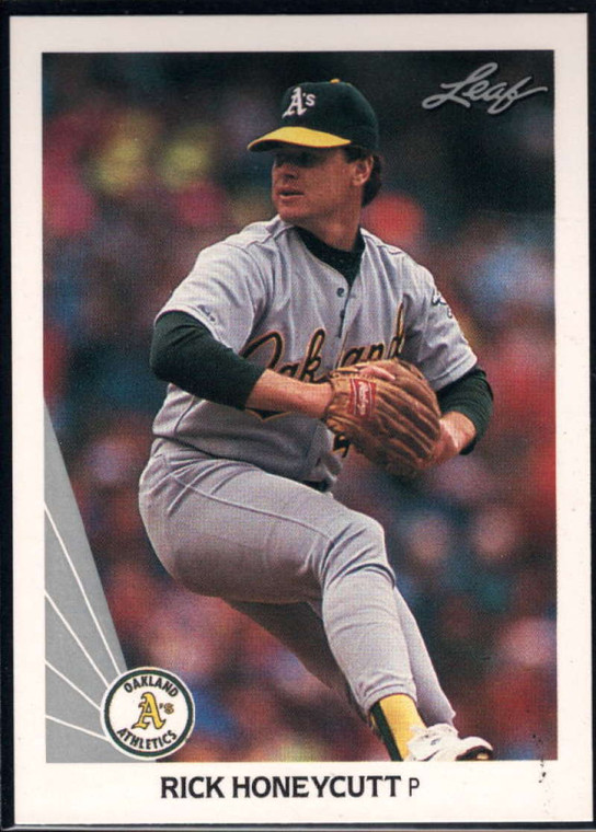 1990 Leaf #372 Rick Honeycutt VG Oakland Athletics 