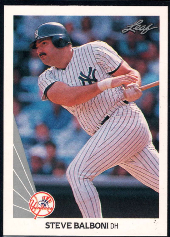 SOLD 26683 1990 Leaf #373 Steve Balboni VG New York Yankees 