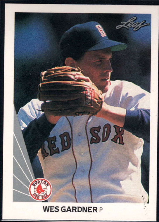1990 Leaf #407 Wes Gardner VG Boston Red Sox 