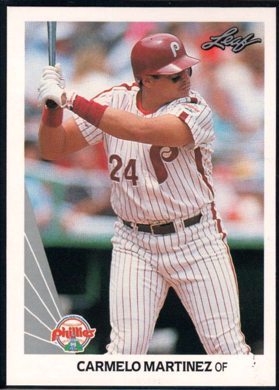 1990 Leaf #448 Carmelo Martinez VG Philadelphia Phillies 