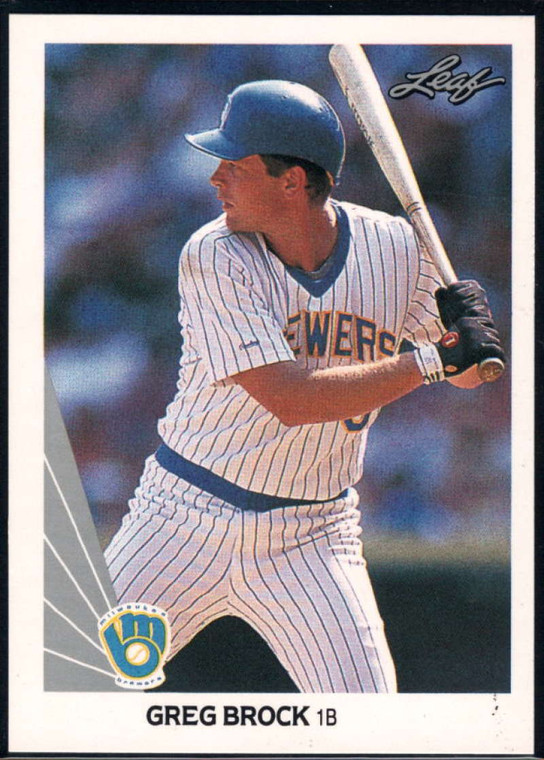 1990 Leaf #454 Greg Brock VG Milwaukee Brewers 