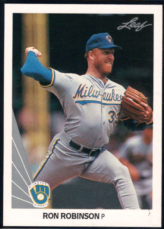 1990 Leaf #467 Ron Robinson VG Milwaukee Brewers 