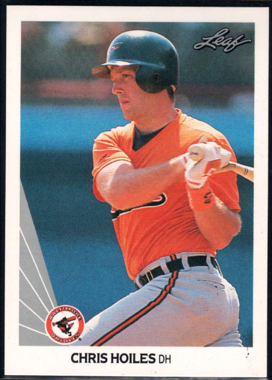 1990 Leaf #513 Chris Hoiles VG RC Rookie Baltimore Orioles 