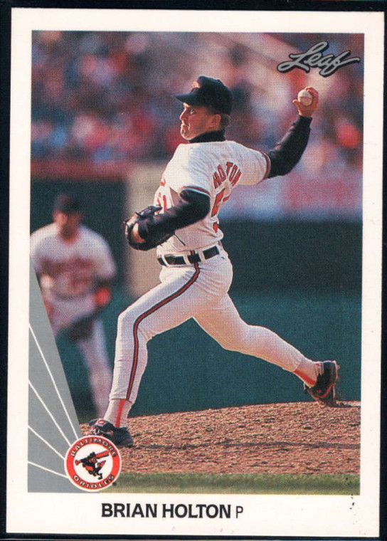 1990 Leaf #487 Brian Holton VG Baltimore Orioles 