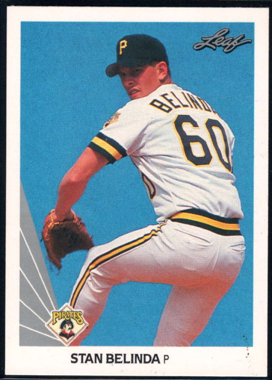 1990 Leaf #486 Stan Belinda VG RC Rookie Pittsburgh Pirates 