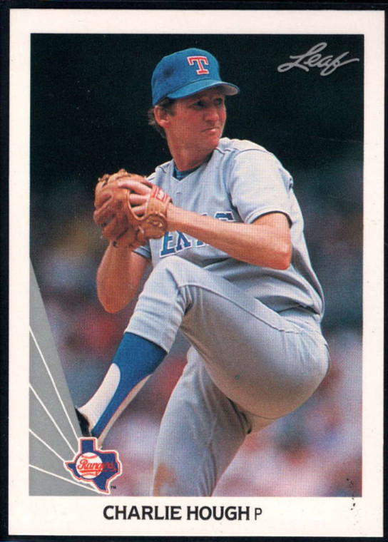 1990 Leaf #390 Charlie Hough VG Texas Rangers 