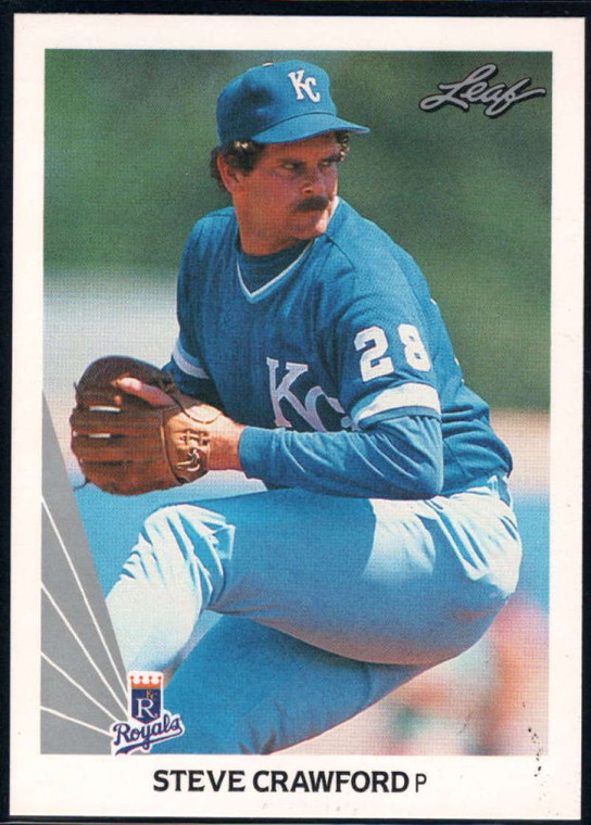 1990 Leaf #494 Steve Crawford VG Kansas City Royals 