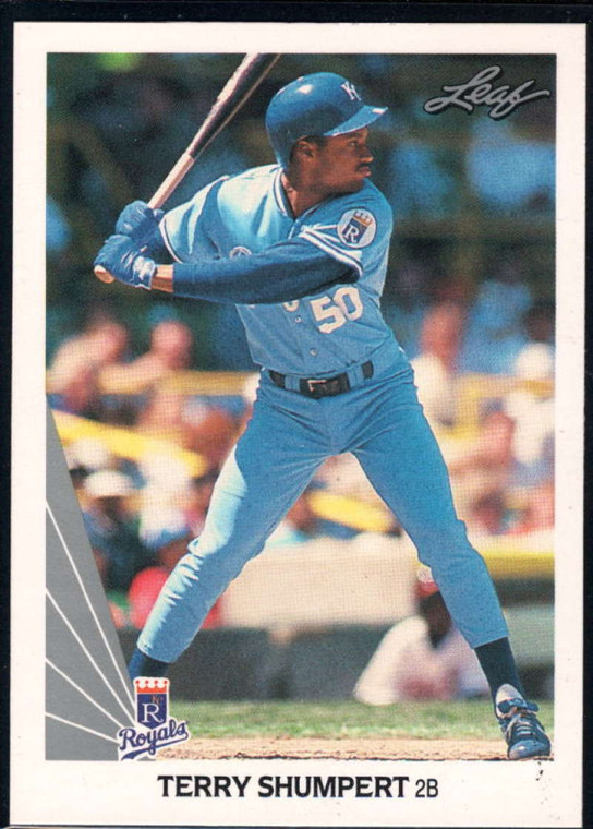 1990 Leaf #409 Terry Shumpert VG RC Rookie Kansas City Royals 