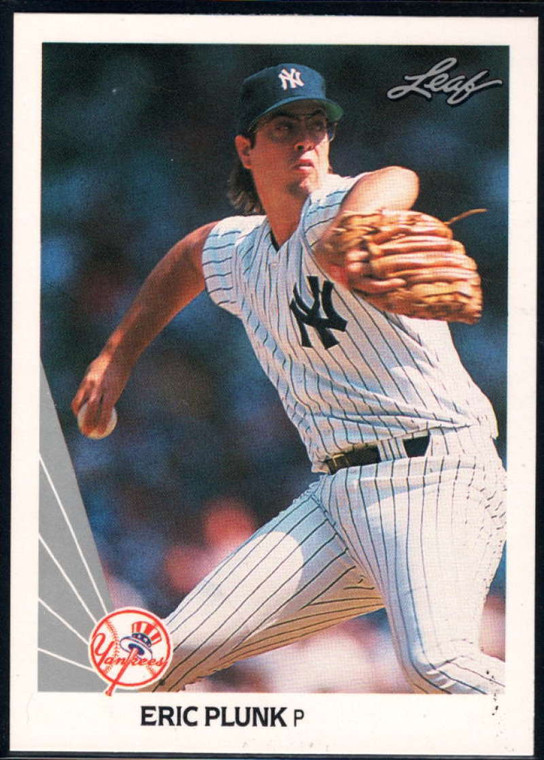 1990 Leaf #504 Eric Plunk VG New York Yankees 