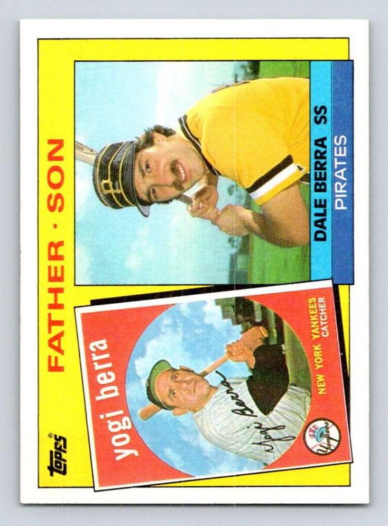 1985 Topps #132 Yogi Berra/Dale Berra FS VG New York Yankees/Pittsburgh Pirates 