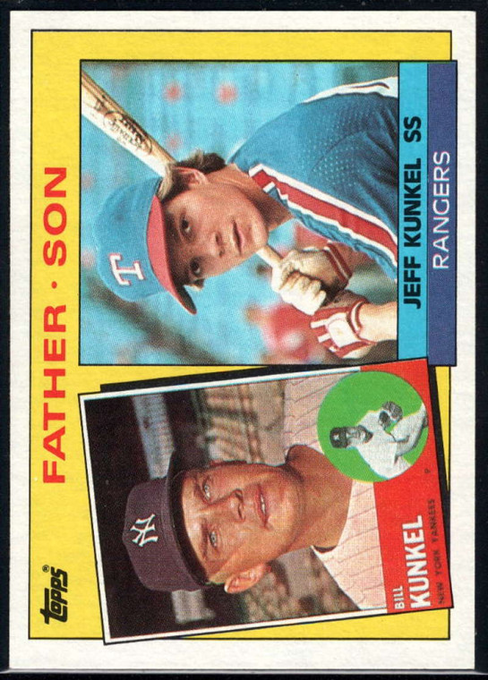 1985 Topps #136 Bill Kunkel/Jeff Kunkel FS VG New York Yankees/Texas Rangers 