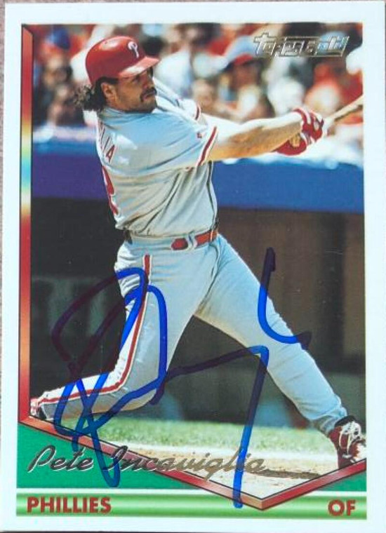 Pete Incaviglia Autographed 1994 Topps Gold #323