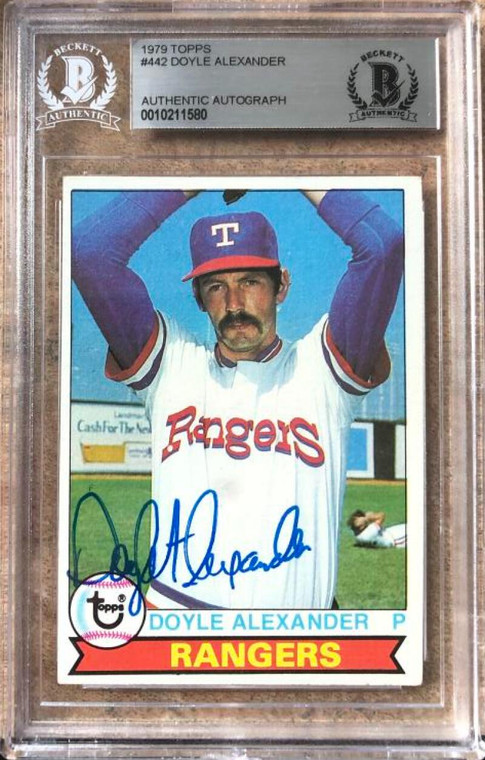 Doyle Alexander Autographed 1979 Topps #442 Beckett 