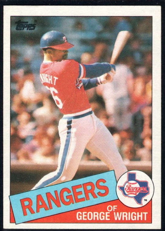 1985 Topps #443 George Wright VG Texas Rangers 