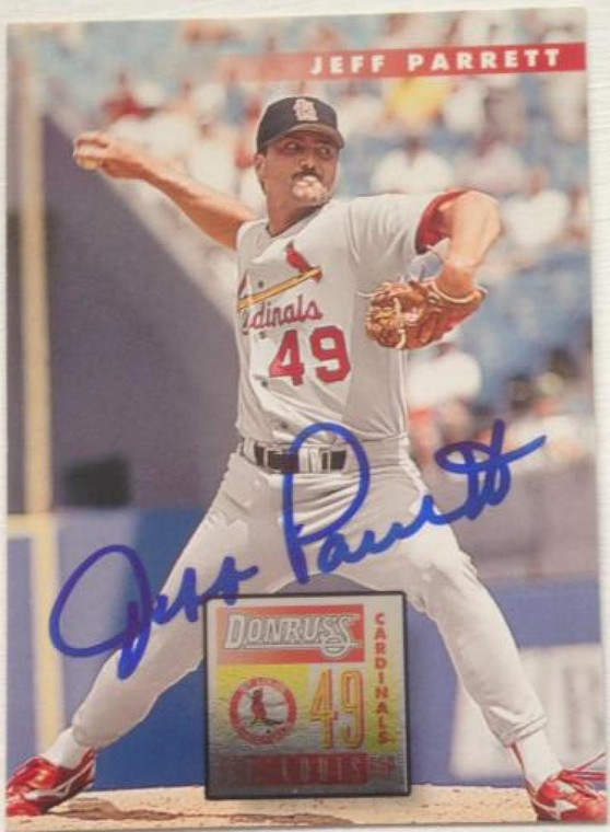 Jeff Parrett Autographed 1996 Donruss #542