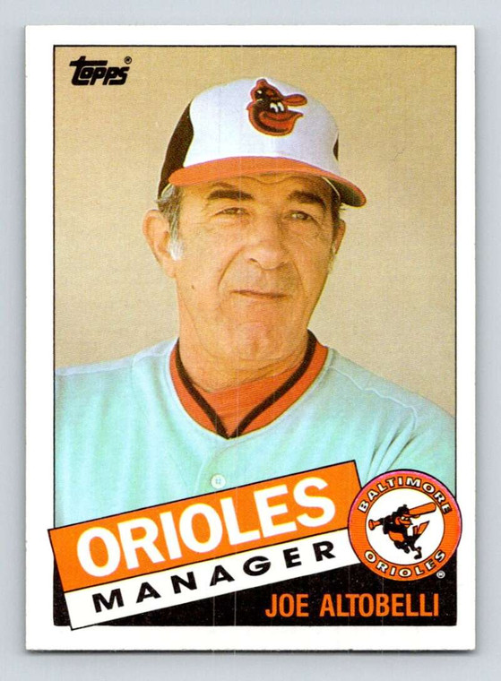 1985 Topps #574 Joe Altobelli MG VG Baltimore Orioles 