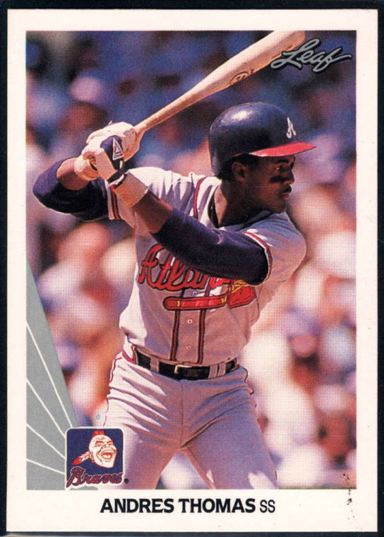 1990 Leaf #33 Andres Thomas VG Atlanta Braves 