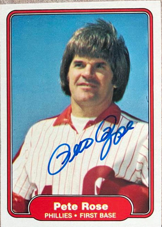 Pete Rose Autographed 1982 Fleer #256 Philadelphia Phillies Card