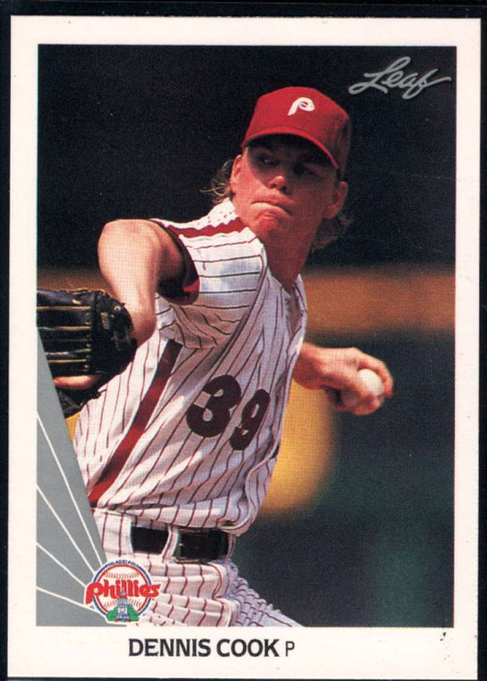 1990 Leaf #342 Dennis Cook VG Philadelphia Phillies 