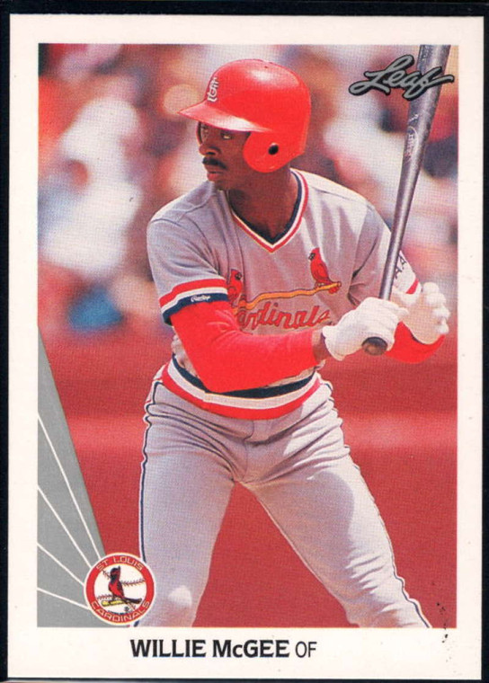 1990 Leaf #367 Willie McGee VG St. Louis Cardinals 