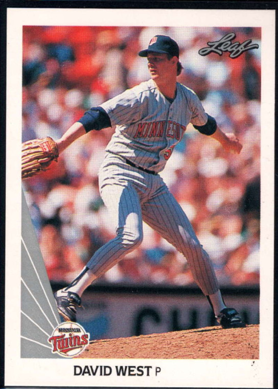 1990 Leaf #387 David West VG Minnesota Twins 