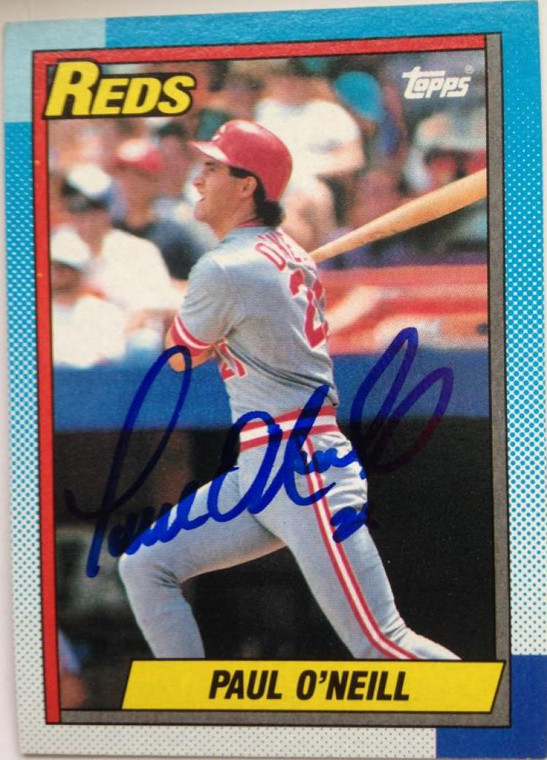 SOLD 4688 Paul O'Neill Autographed 1990 Topps #332