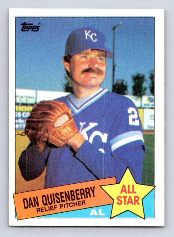 1985 Topps #711 Dan Quisenberry AS VG Kansas City Royals 