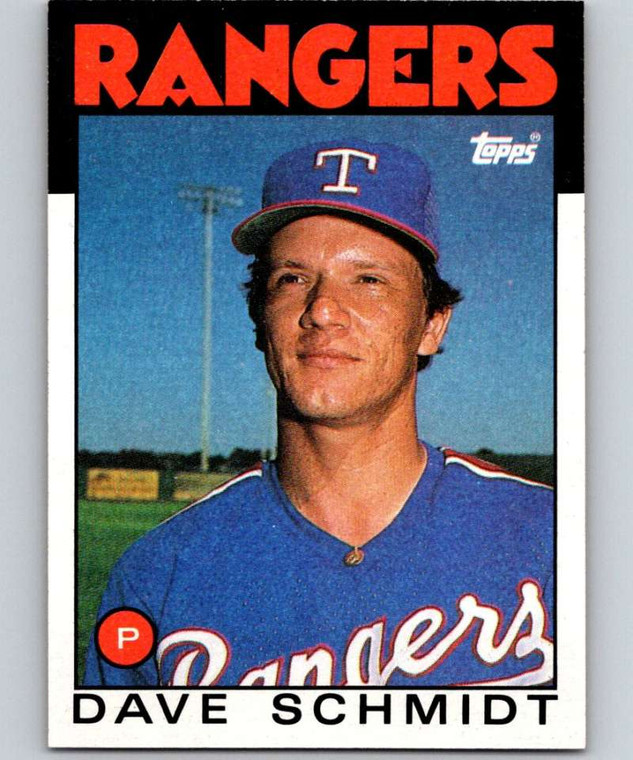 1986 Topps #79 Dave Schmidt VG Texas Rangers 