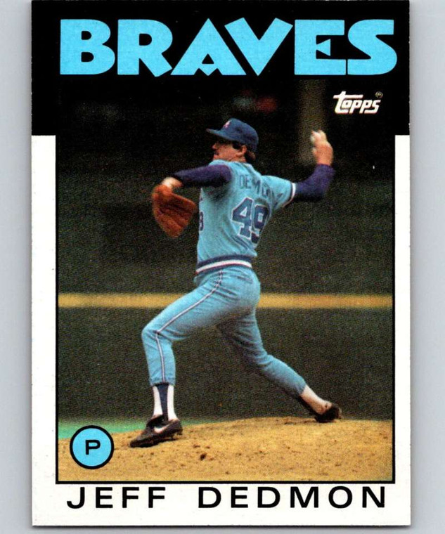 1986 Topps #129 Jeff Dedmon VG Atlanta Braves 