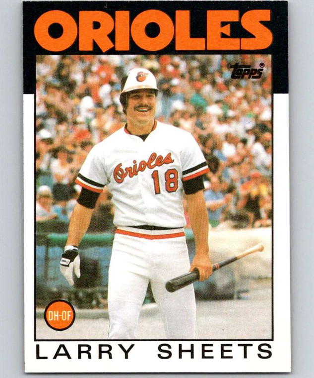 1986 Topps #147 Larry Sheets VG Baltimore Orioles 