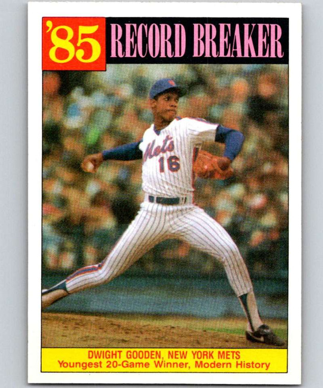 1986 Topps #202 Dwight Gooden RB VG New York Mets 