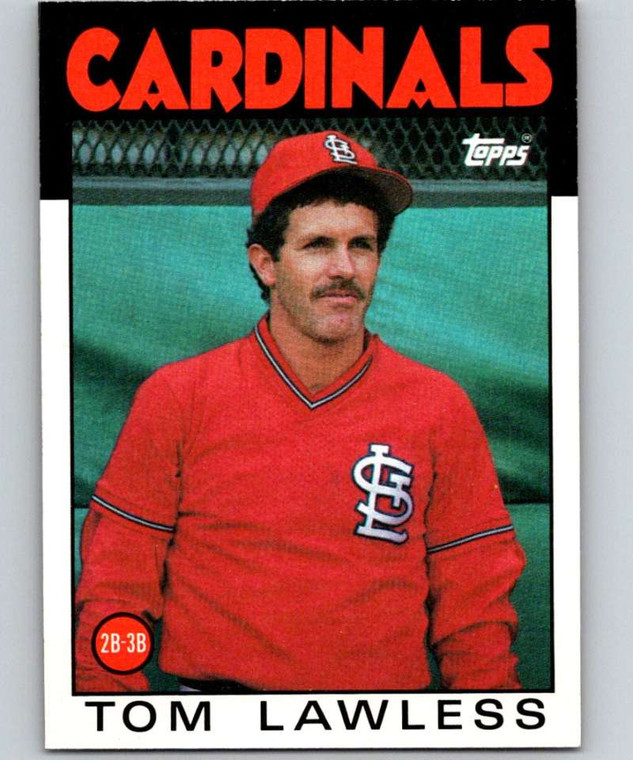 1986 Topps #228 Tom Lawless VG St. Louis Cardinals 