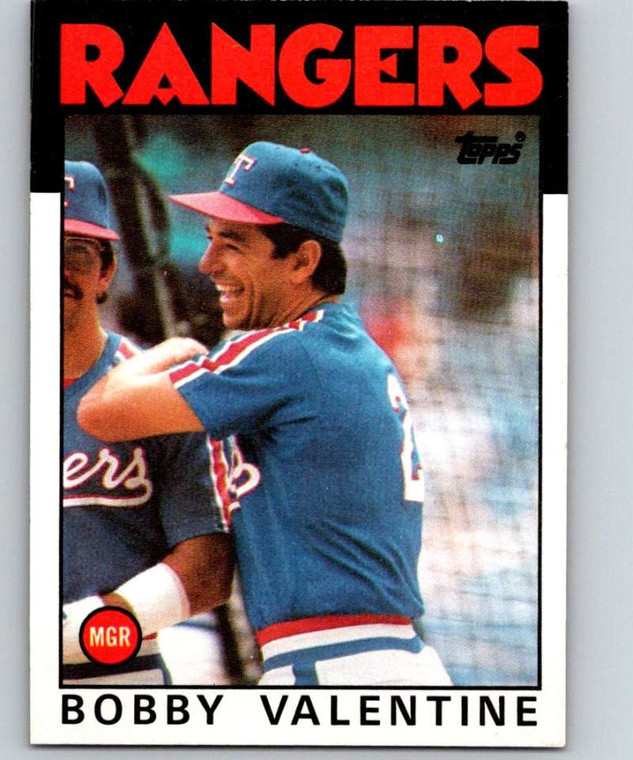 1986 Topps #261 Bobby Valentine MG VG Texas Rangers 