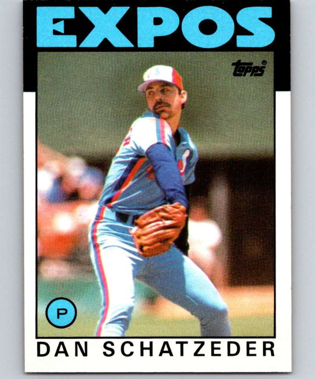 1986 Topps #324 Dan Schatzeder VG Montreal Expos 