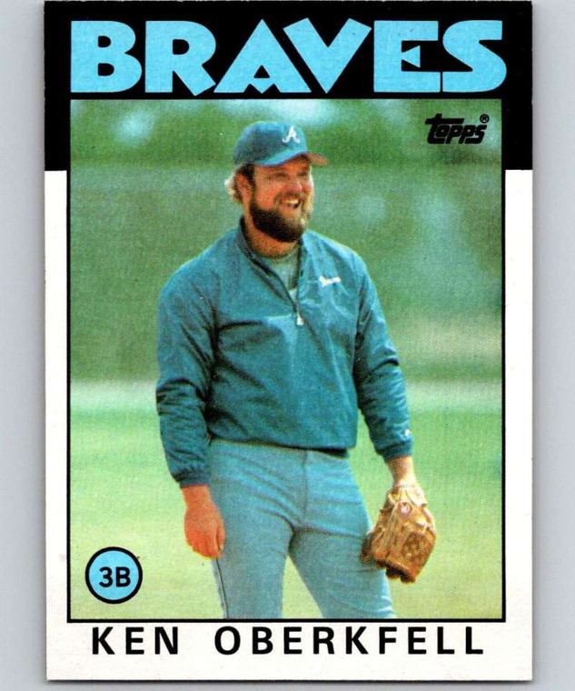 1986 Topps #334 Ken Oberkfell VG Atlanta Braves 