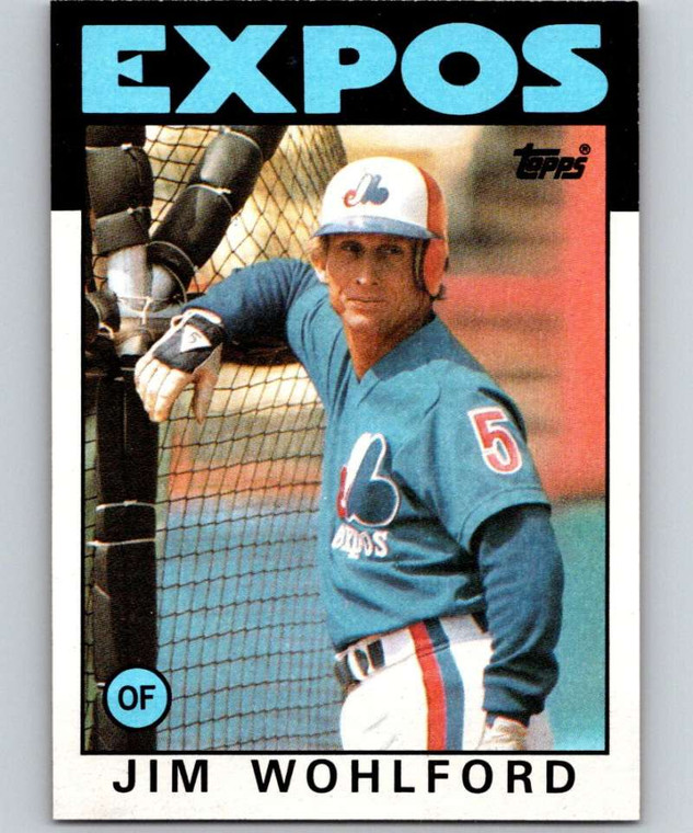 1986 Topps #344 Jim Wohlford VG Montreal Expos 