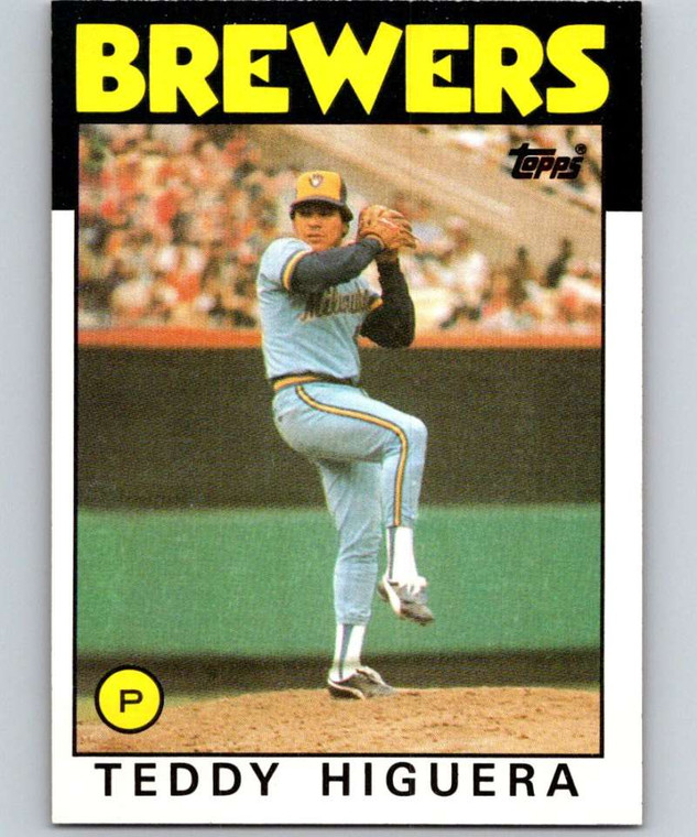 1986 Topps #347 Teddy Higuera VG RC Rookie Milwaukee Brewers 